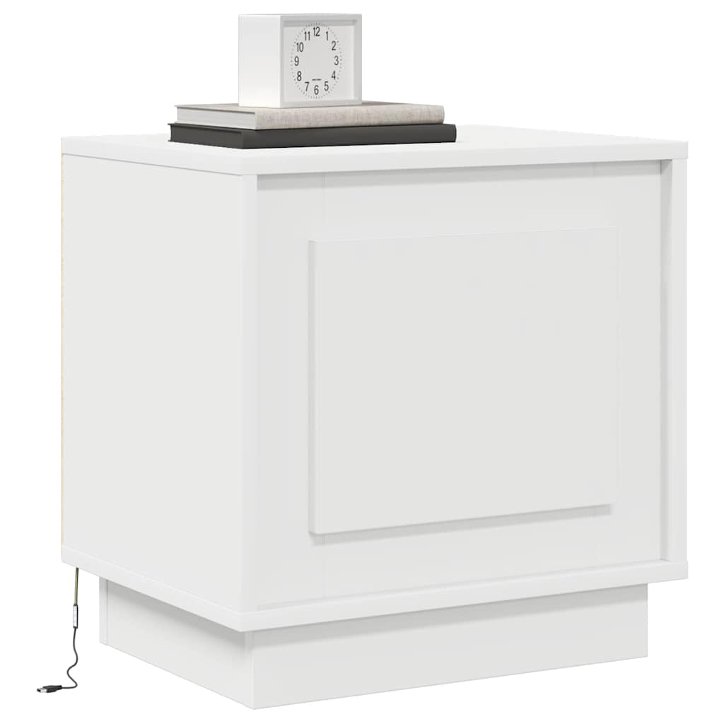 vidaXL Szafka Nocna Biały 44 x 34,5 x 45 cm Materiał drewnopochodny