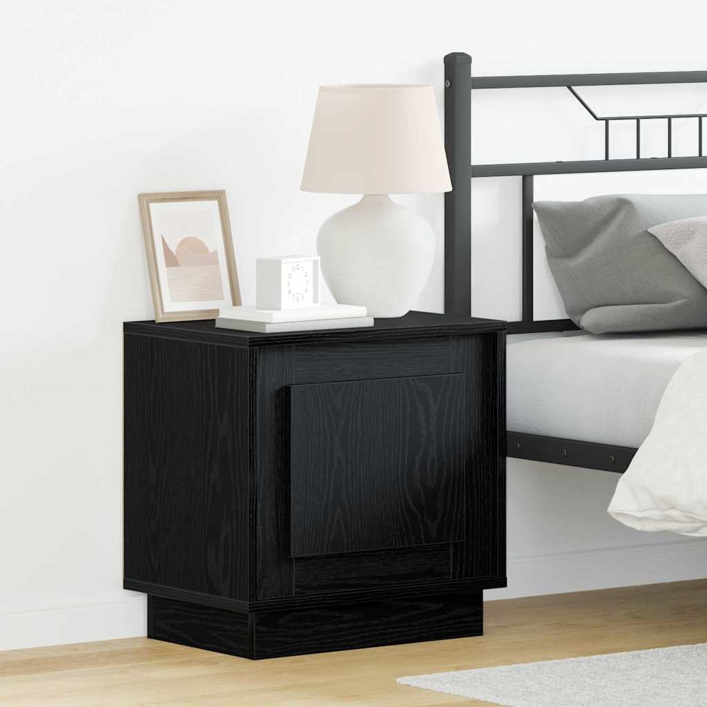 vidaXL Szafka Nocna Czarny 44 x 34,5 x 45 cm Materiał drewnopochodny