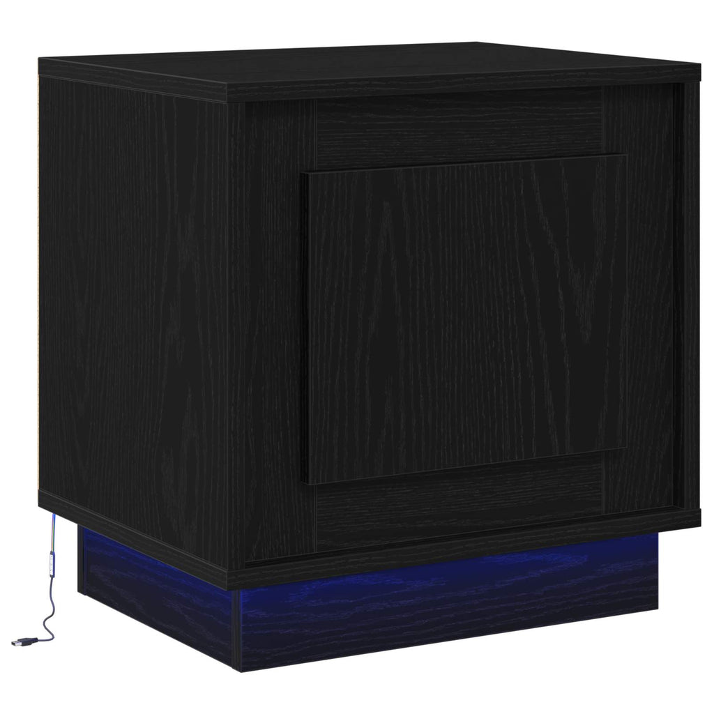 vidaXL Szafka Nocna Czarny 44 x 34,5 x 45 cm Materiał drewnopochodny