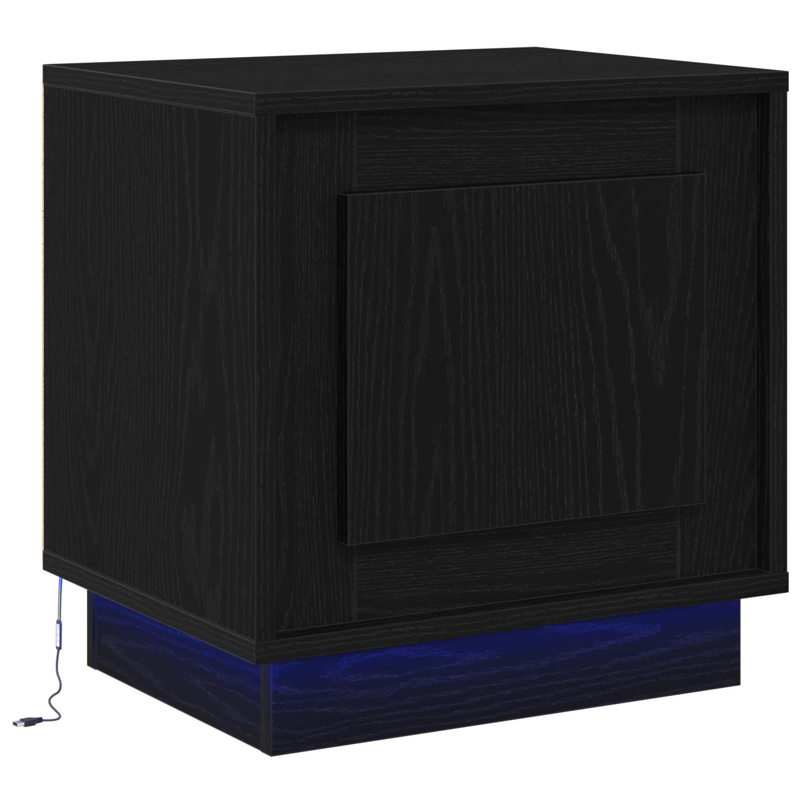 vidaXL Szafka Nocna Czarny 44 x 34,5 x 45 cm Materiał drewnopochodny