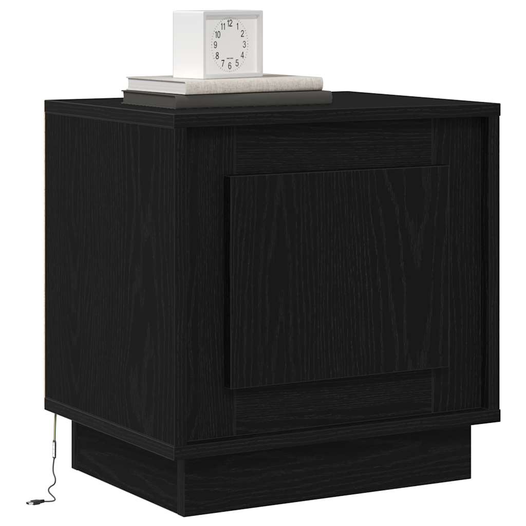 vidaXL Szafka Nocna Czarny 44 x 34,5 x 45 cm Materiał drewnopochodny