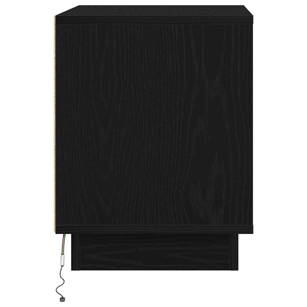 vidaXL Szafka Nocna Czarny 44 x 34,5 x 45 cm Materiał drewnopochodny