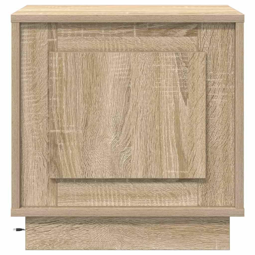 vidaXL Szafka Nocna Ze LED Lights 2 pcs Dąb Sonoma 44 x 34,5 x 45 cm