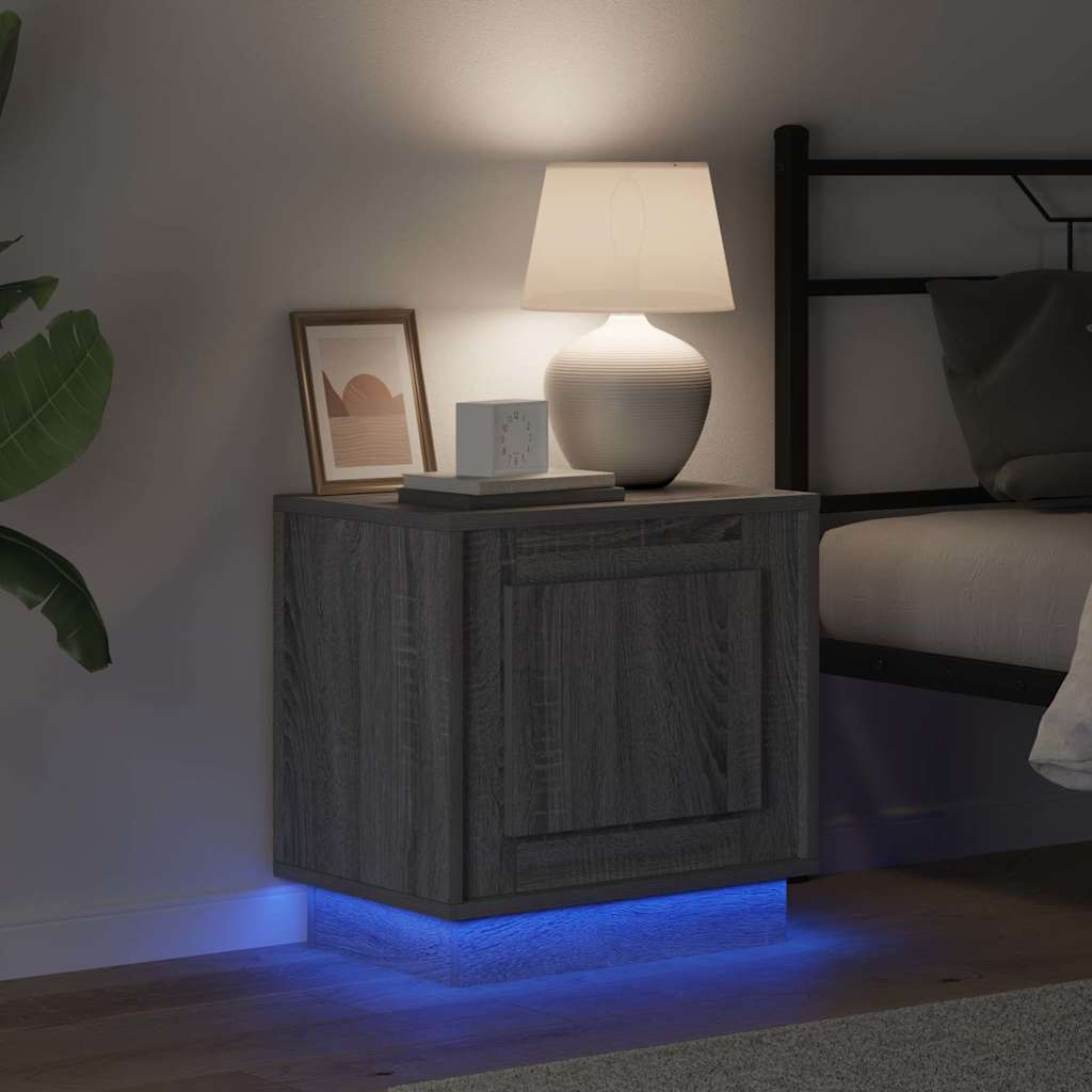 vidaXL Szafka Nocna Szary 44 x 34,5 x 45 cm Materiał drewnopochodny