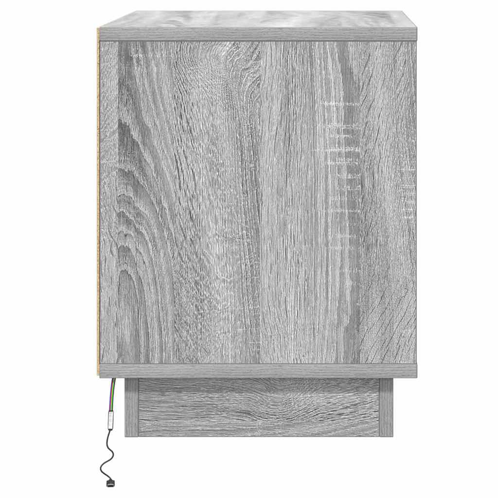 vidaXL Szafka Nocna Szary 44 x 34,5 x 45 cm Materiał drewnopochodny