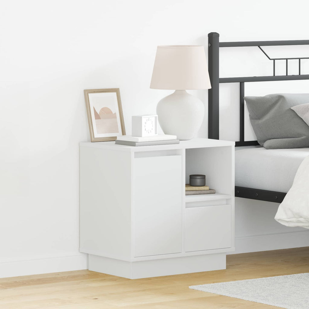 vidaXL Szafka Nocna Biały 50 x 34,5 x 50 cm Drewno inżynieryjne