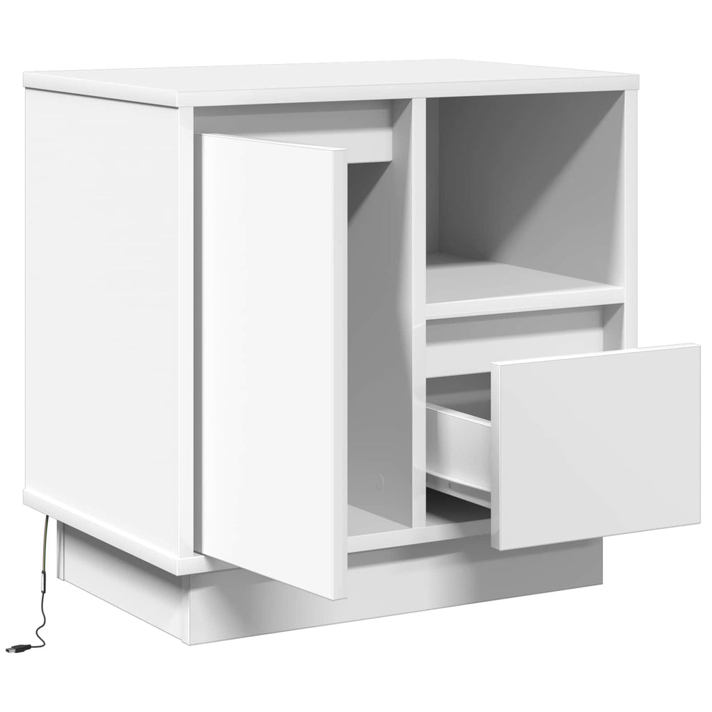 vidaXL Szafka Nocna Biały 50 x 34,5 x 50 cm Drewno inżynieryjne