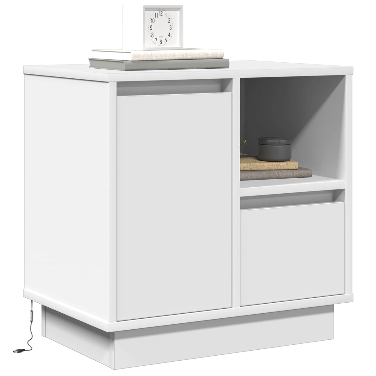 vidaXL Szafka Nocna Biały 50 x 34,5 x 50 cm Drewno inżynieryjne