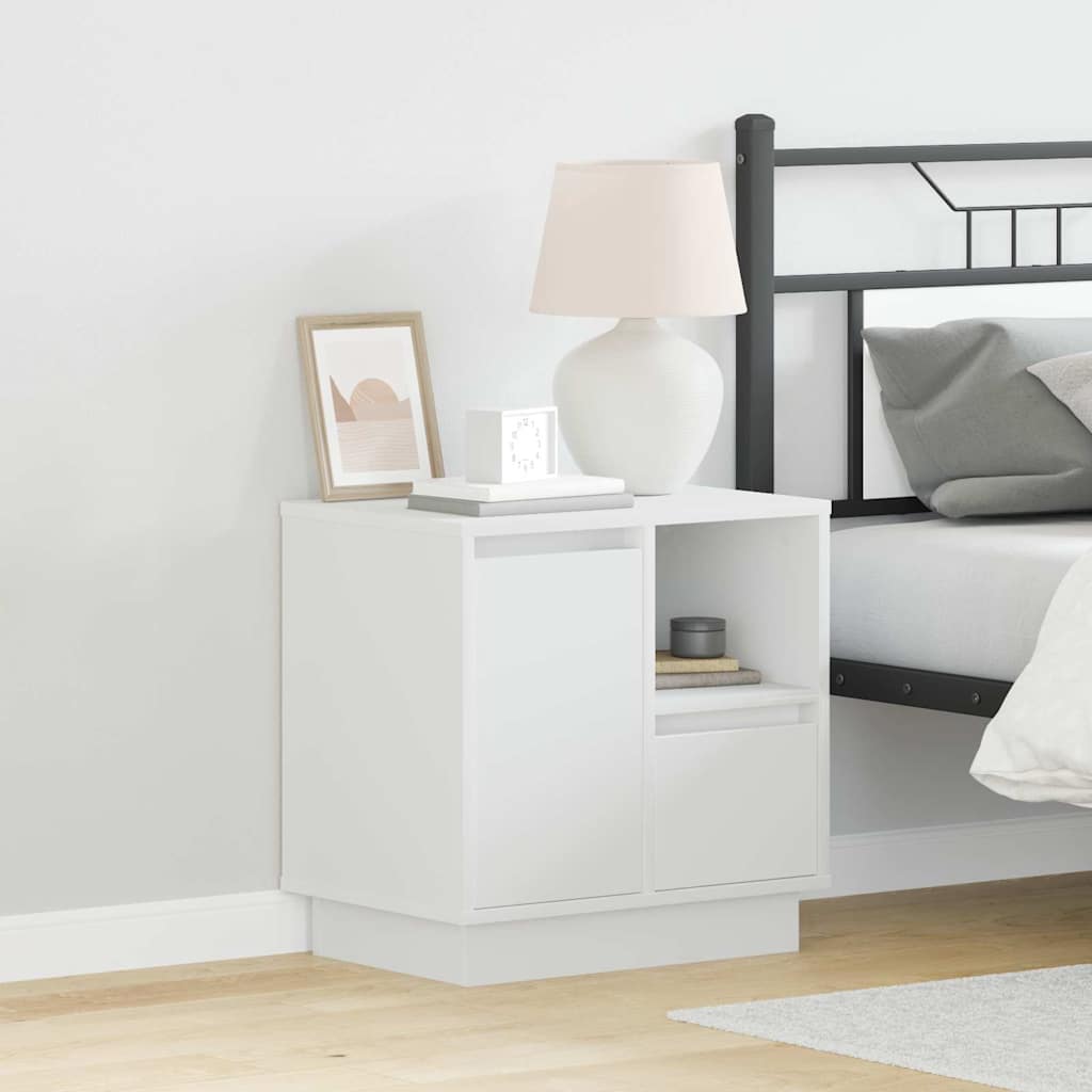 vidaXL Szafka Nocna z szufladą 2 pcs Biały 50 x 34,5 x 50 cm