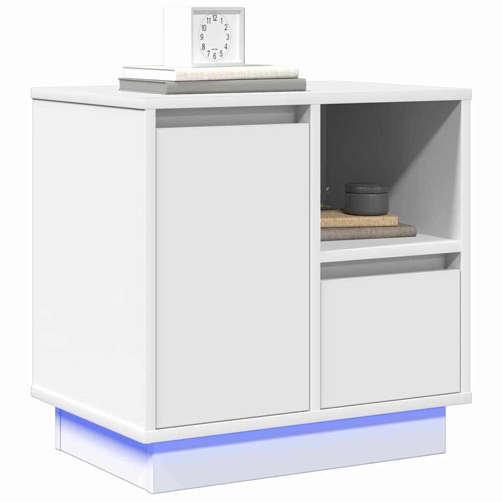 vidaXL Szafka Nocna z szufladą 2 pcs Biały 50 x 34,5 x 50 cm