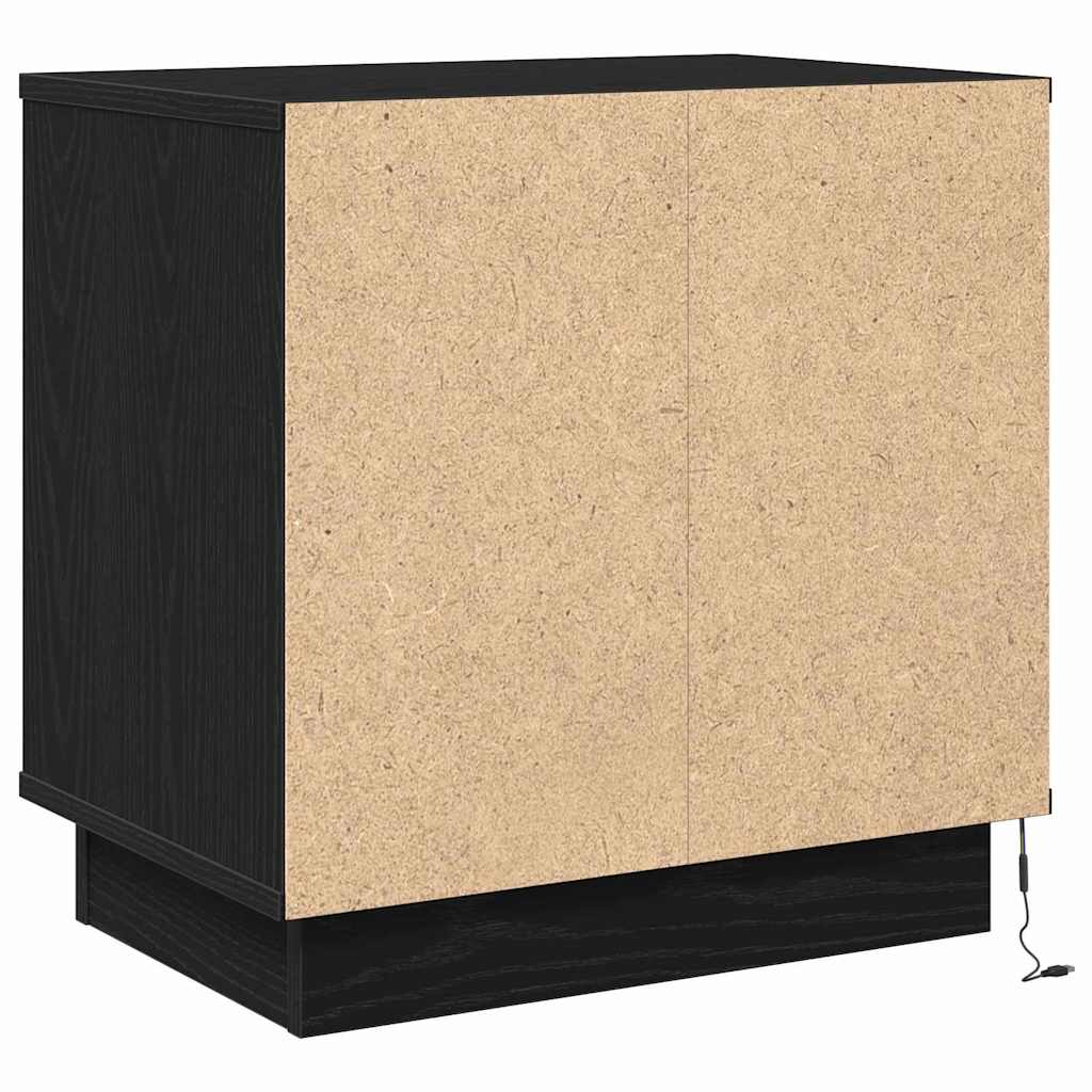 vidaXL Szafka Nocna z szufladą Czarny Dąb 50 x 34,5 x 50 cm