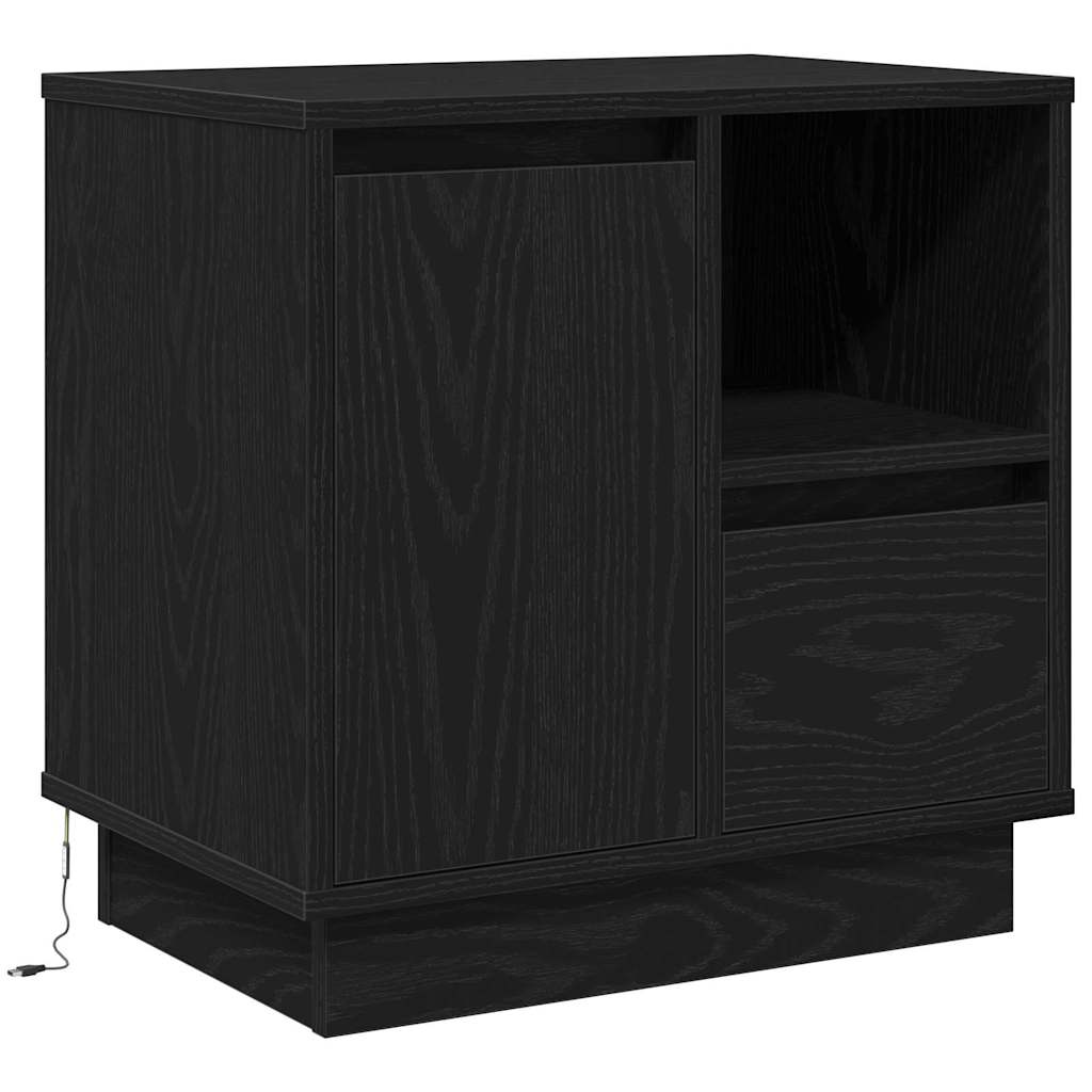 vidaXL Szafka Nocna z szufladą 2 pcs Czarny Dąb 50 x 34,5 x 50 cm