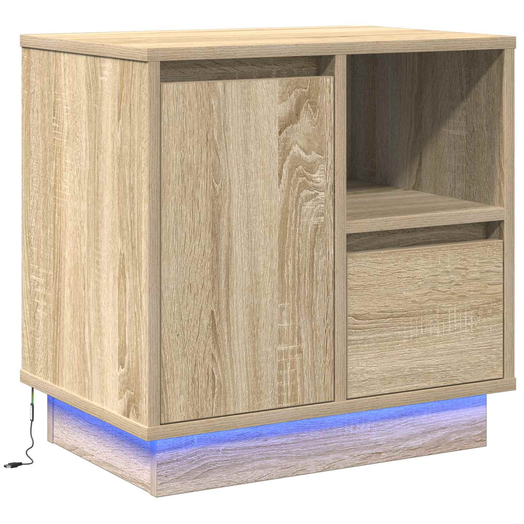 vidaXL Szafka Nocna z szufladą Dąb Sonoma 50 x 34,5 x 50 cm