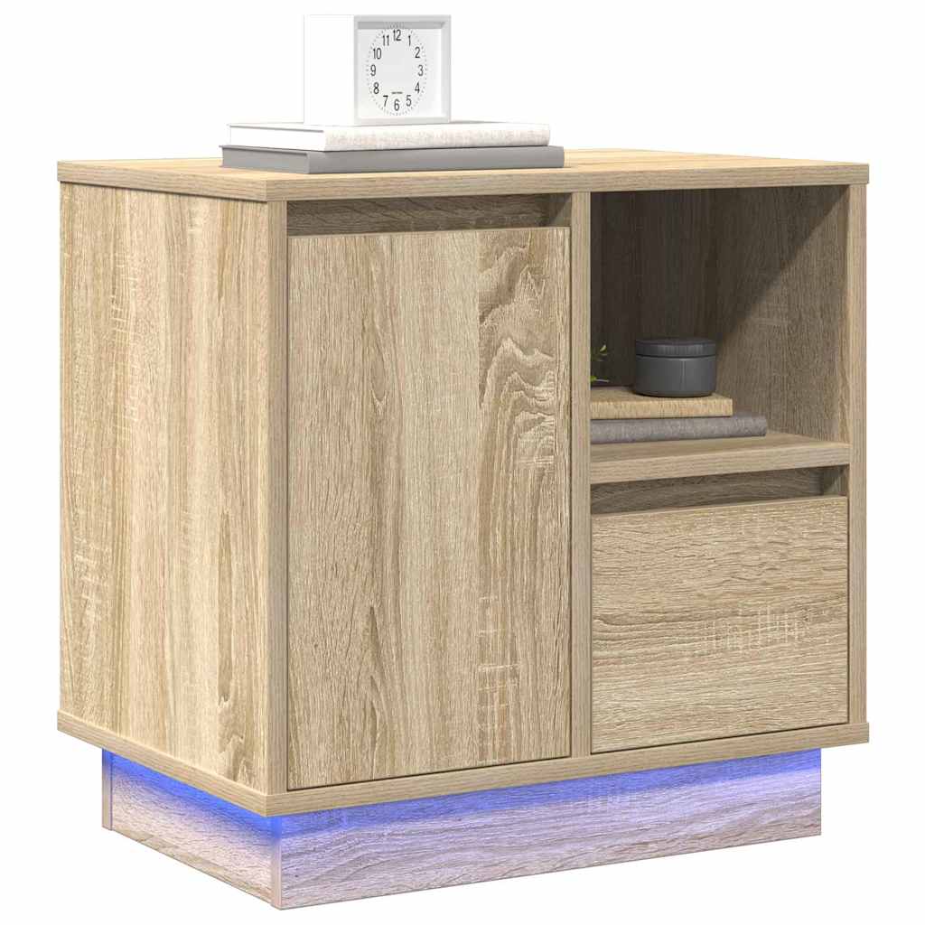 vidaXL Szafka Nocna z szufladą Dąb Sonoma 50 x 34,5 x 50 cm
