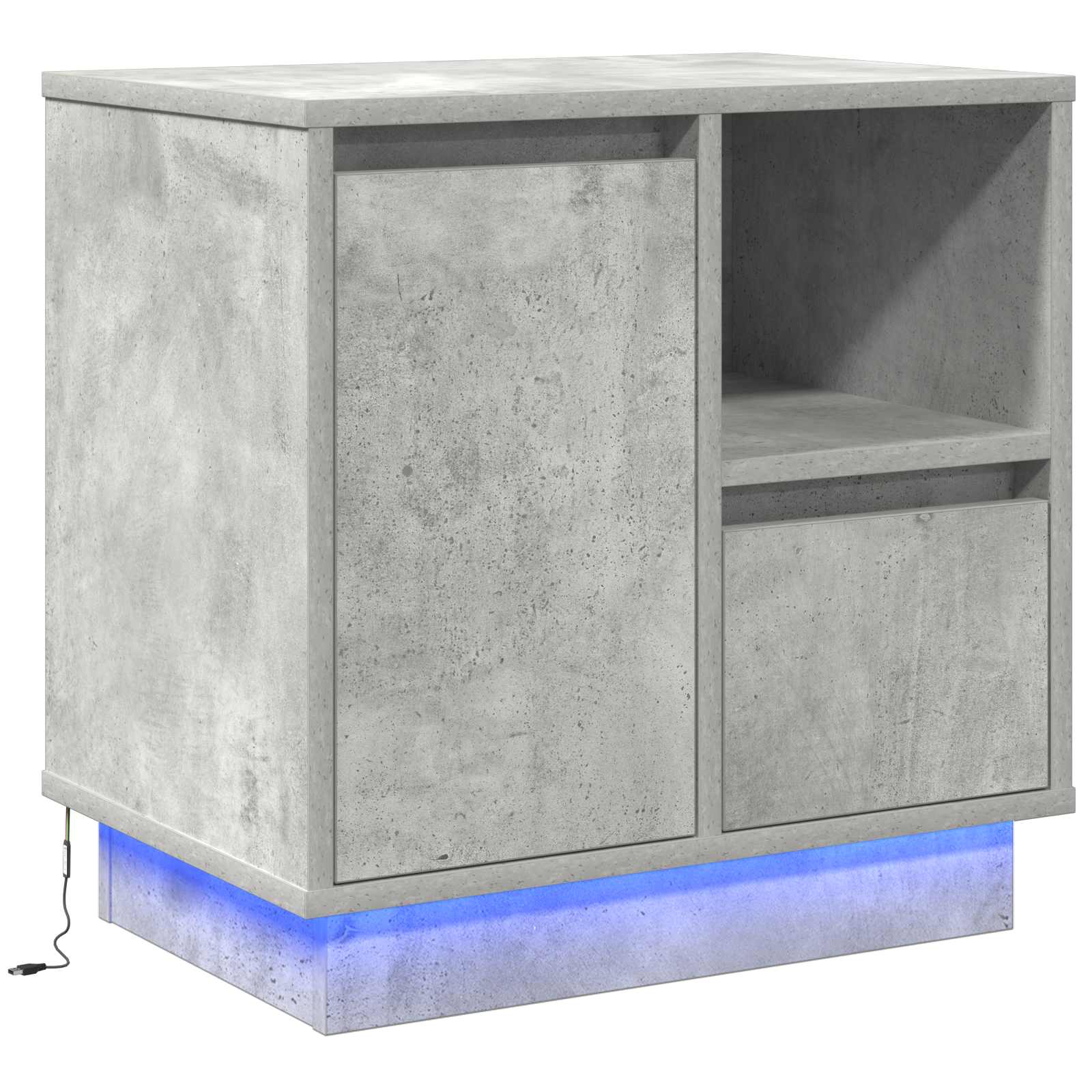vidaXL Szafka Nocna z szufladą Betonowy szary 50 x 34,5 x 50 cm
