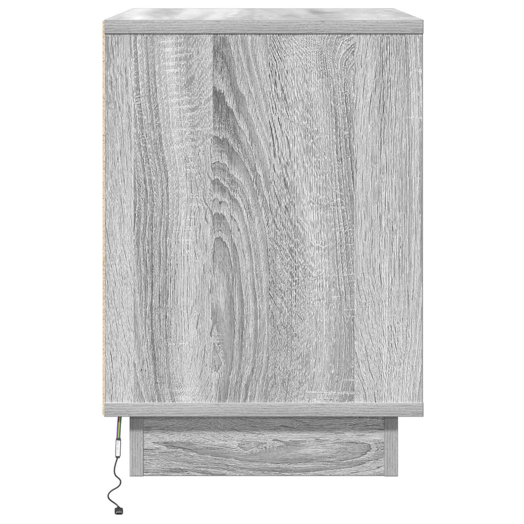 vidaXL Szafka Nocna Szary 50 x 34,5 x 50 cm Materiał drewnopochodny