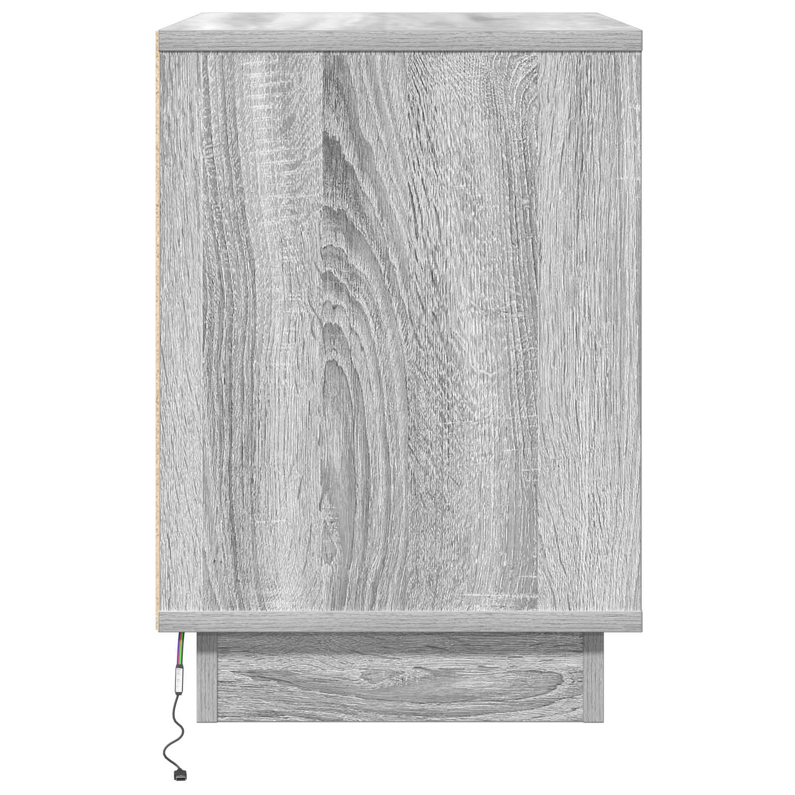 vidaXL Szafka Nocna Szary 50 x 34,5 x 50 cm Materiał drewnopochodny