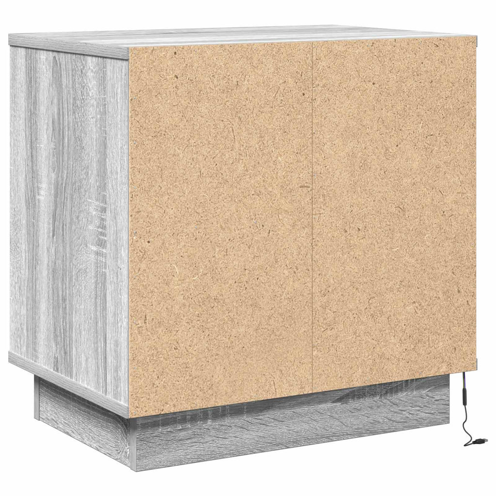 vidaXL Szafka Nocna z szufladą 2 pcs Szary 50 x 34,5 x 50 cm