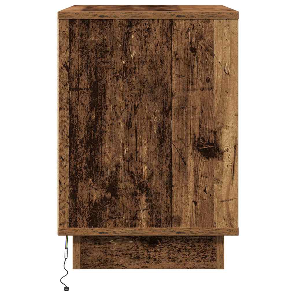 vidaXL Szafka Nocna z szufladą 2 pcs Stare drewno 50 x 34,5 x 50 cm