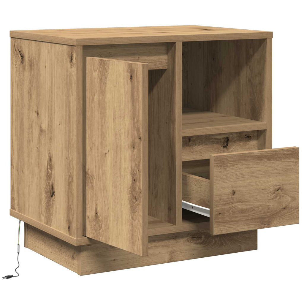 vidaXL Szafka Nocna z szufladą Dąb rzemieślniczy 50 x 34,5 x 50 cm