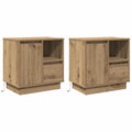 vidaXL Szafka Nocna 2 pcs Dąb rzemieślniczy 50 x 34,5 x 50 cm