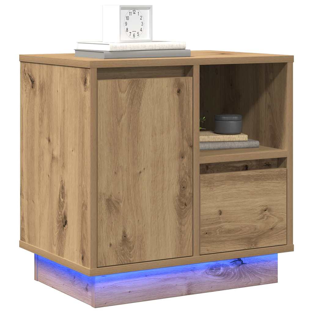 vidaXL Szafka Nocna 2 pcs Dąb rzemieślniczy 50 x 34,5 x 50 cm