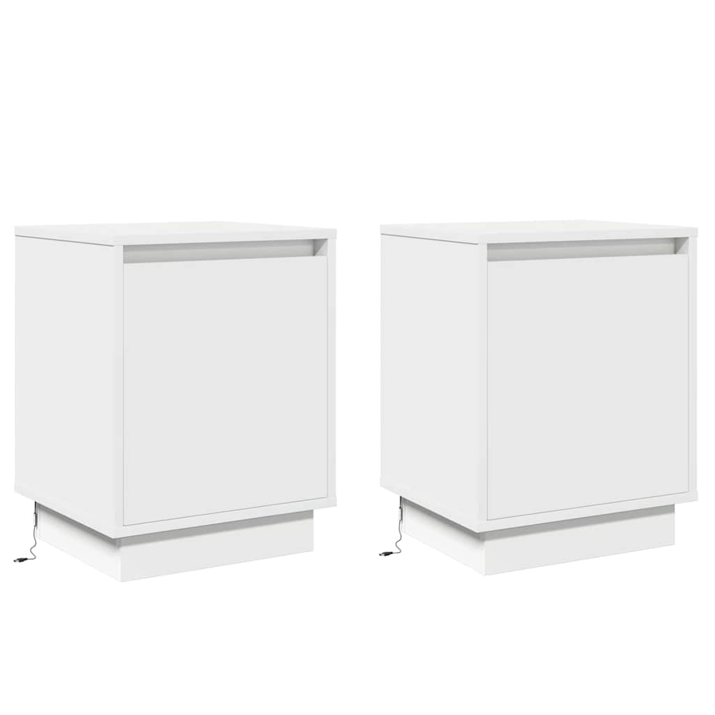 vidaXL Szafka Nocna 2 pcs Biały 39 x 34,5 x 50 cm