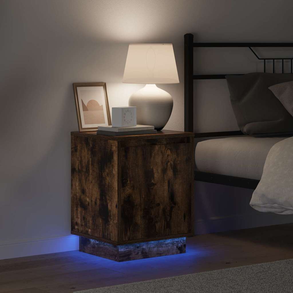 vidaXL Szafka Nocna Dąb wędzony 39 x 34,5 x 50 cm Drewno inżynieryjne