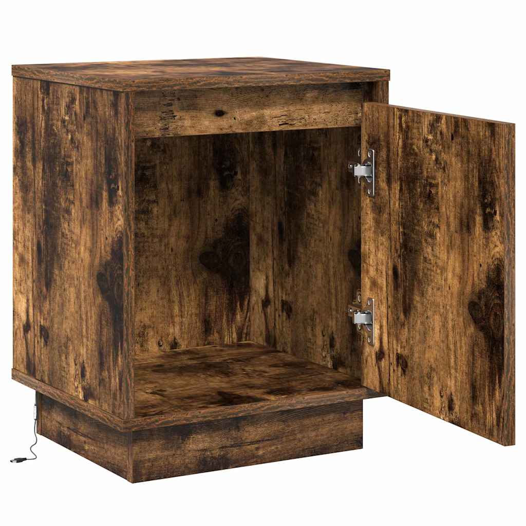 vidaXL Szafka Nocna z 2 pcs Dąb wędzony 39 x 34.5 x 50 cm