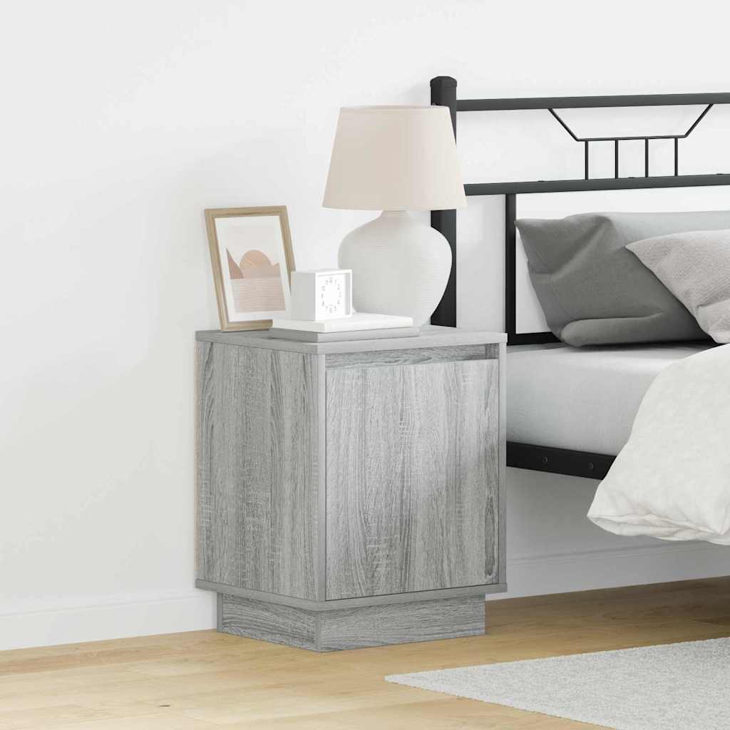 vidaXL Szafka Nocna Szary 39 x 34,5 x 50 cm Materiał drewnopochodny