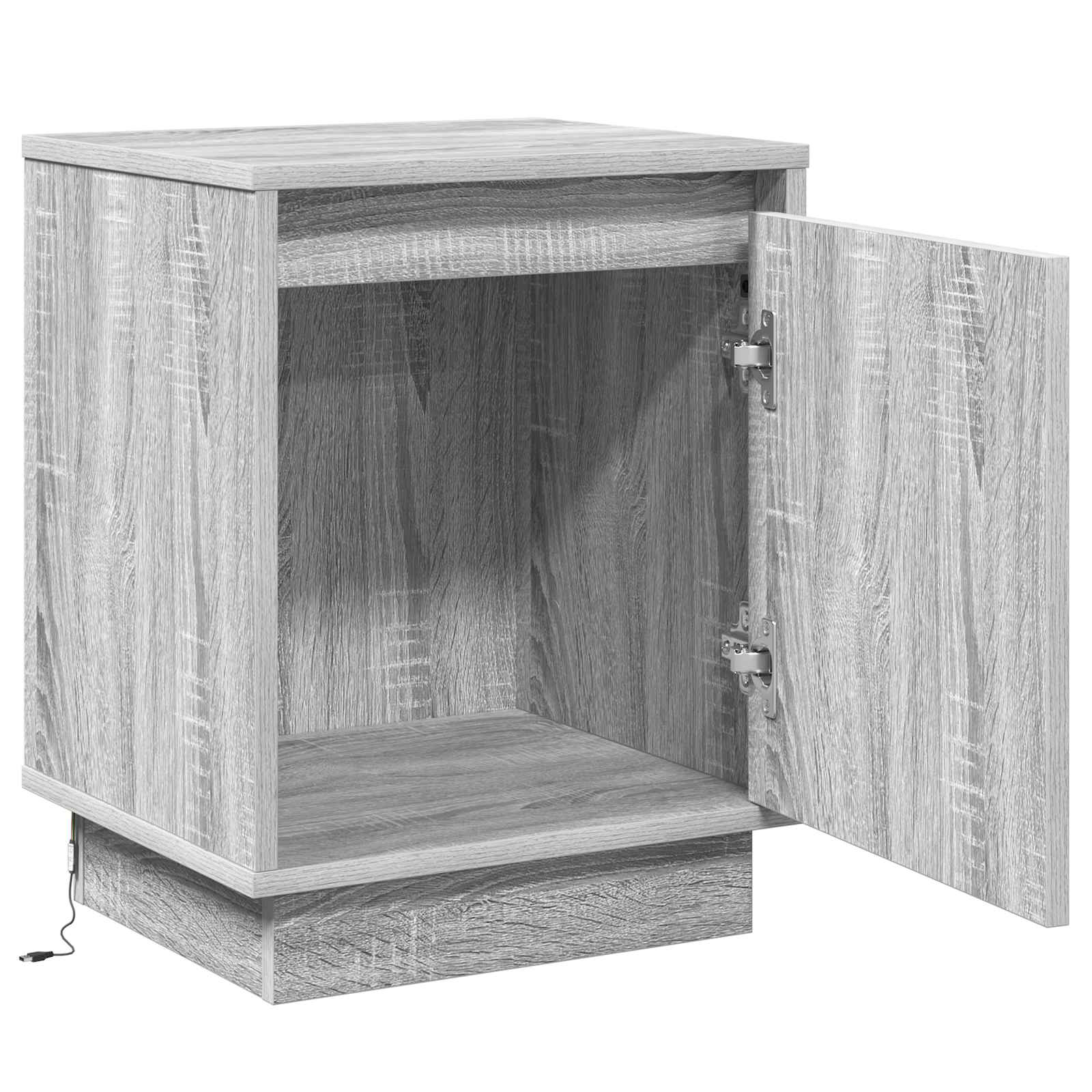 vidaXL Szafka Nocna Szary 39 x 34,5 x 50 cm Materiał drewnopochodny