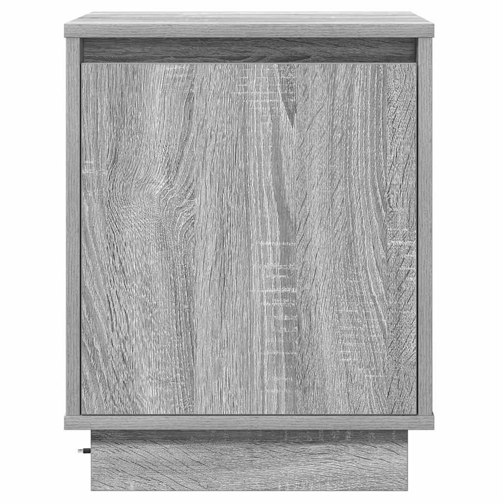 vidaXL Szafka Nocna Szary 39 x 34,5 x 50 cm Materiał drewnopochodny