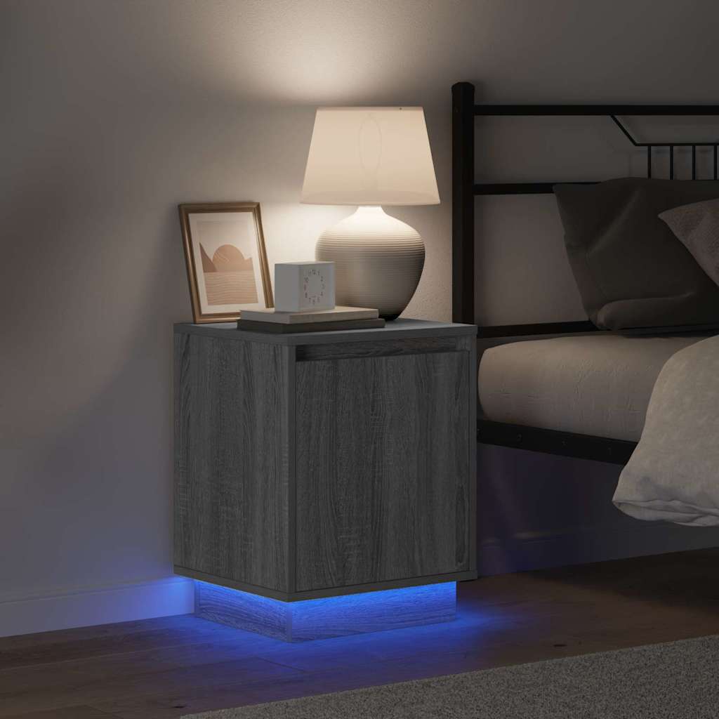 vidaXL Szafka Nocna 2 pcs Szary 39 x 34,5 x 50 cm