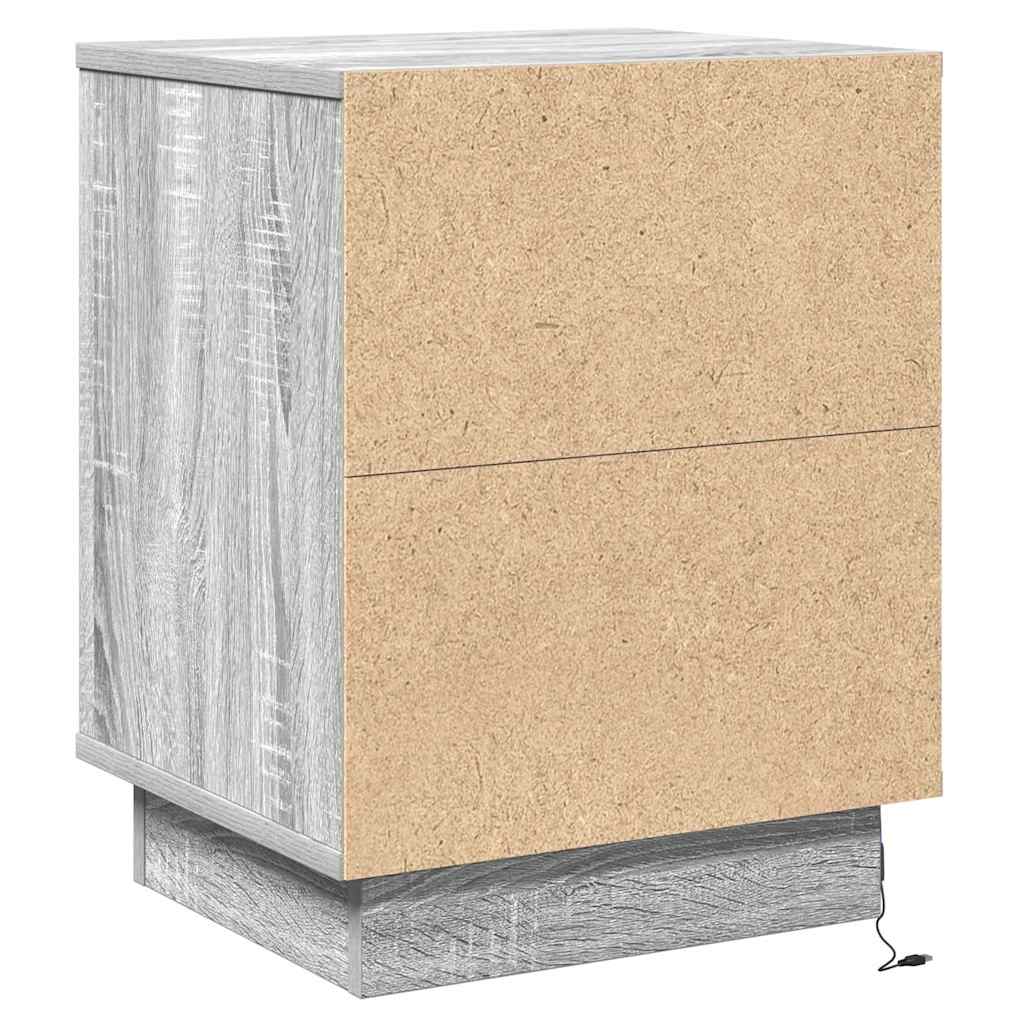 vidaXL Szafka Nocna 2 pcs Szary 39 x 34,5 x 50 cm