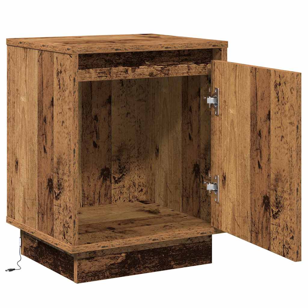 vidaXL Szafka Nocna 2 pcs Stare drewno 39 x 34,5 x 50 cm