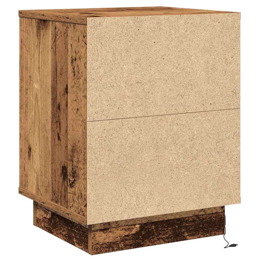 vidaXL Szafka Nocna 2 pcs Stare drewno 39 x 34,5 x 50 cm