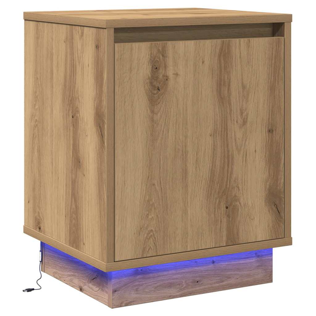 vidaXL Szafka Nocna 2 pcs Dąb rzemieślniczy 39 x 34,5 x 50 cm