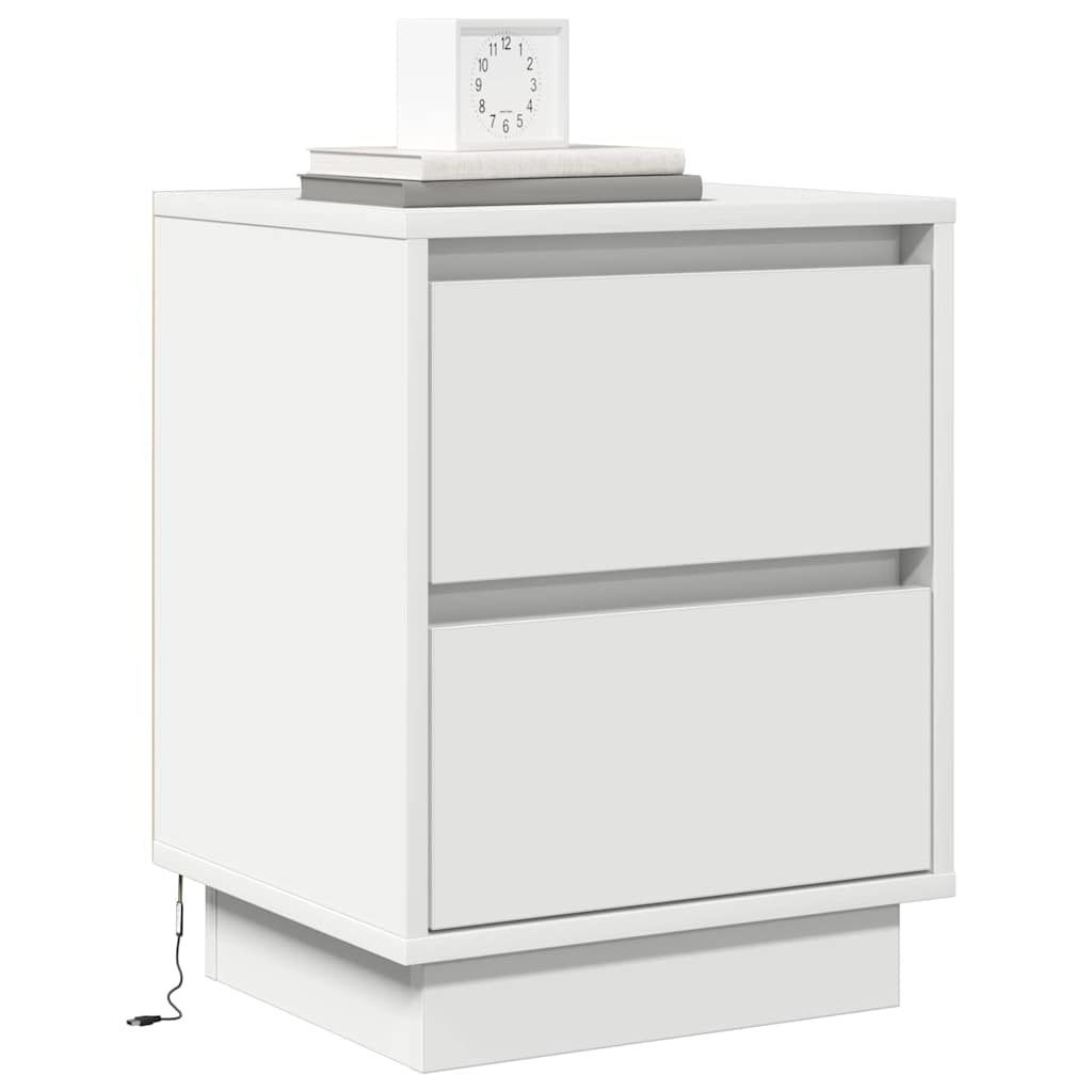 vidaXL Szafka Nocna Biały 39 x 34,5 x 50 cm Materiał drewnopochodny
