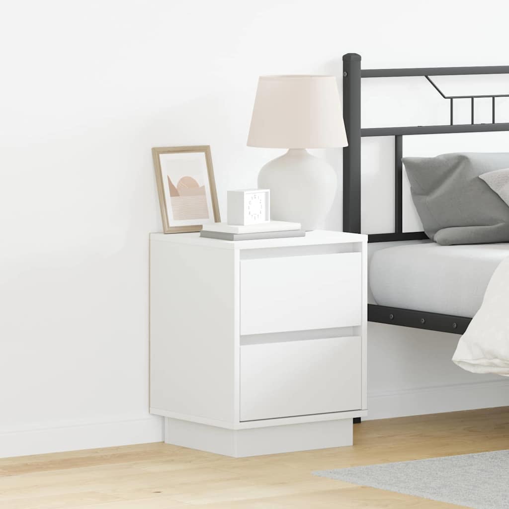 vidaXL Szafka Nocna z szufladą 2 pcs Biały 39 x 34,5 x 50 cm