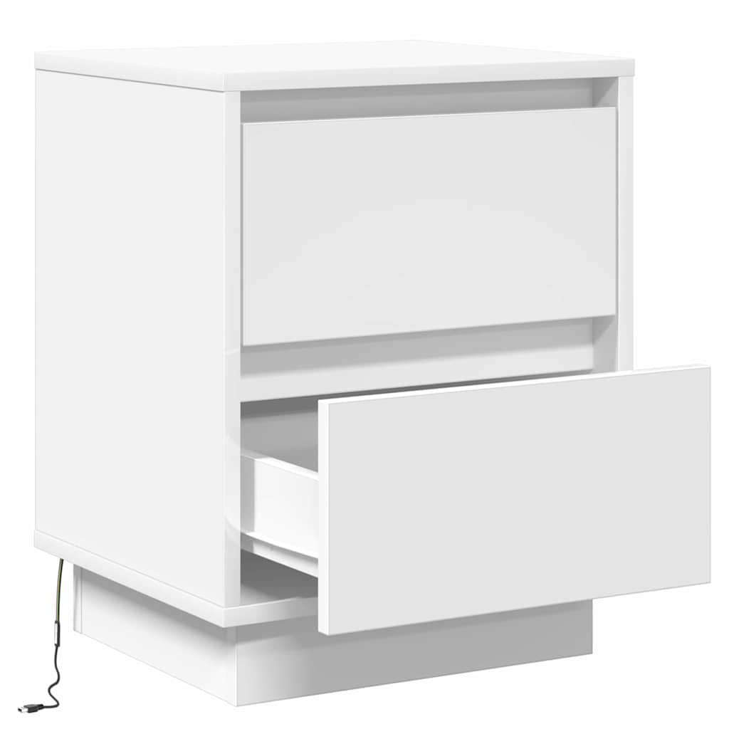 vidaXL Szafka Nocna z szufladą 2 pcs Biały 39 x 34,5 x 50 cm
