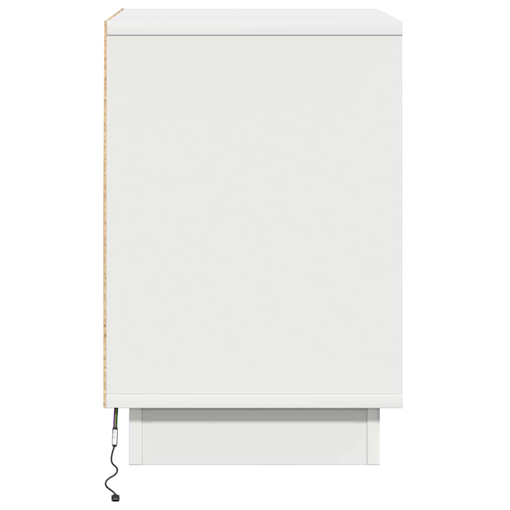 vidaXL Szafka Nocna z szufladą 2 pcs Biały 39 x 34,5 x 50 cm