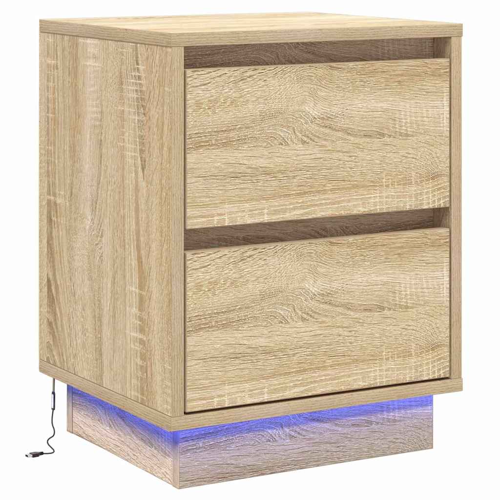 vidaXL Szafka Nocna z szufladą 2 pcs Dąb Sonoma 39 x 34,5 x 50 cm