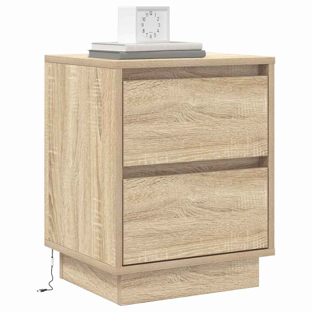 vidaXL Szafka Nocna z szufladą 2 pcs Dąb Sonoma 39 x 34,5 x 50 cm