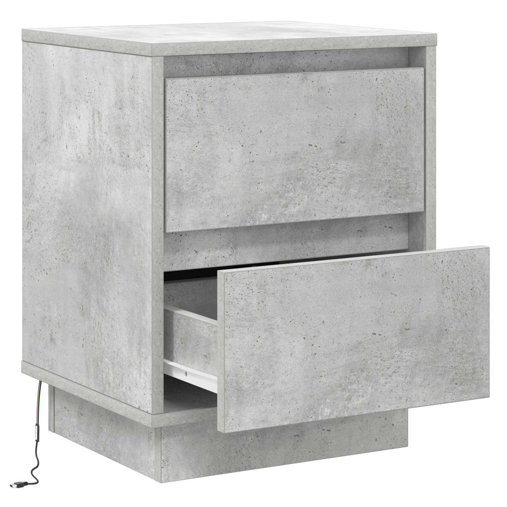 vidaXL Szafka Nocna Betonowy szary 39 x 34,5 x 50 cm