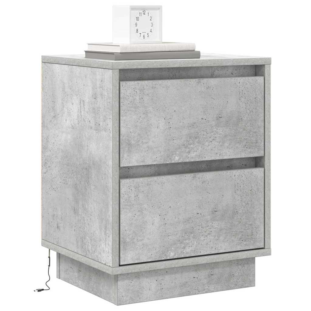 vidaXL Szafka Nocna Betonowy szary 39 x 34,5 x 50 cm