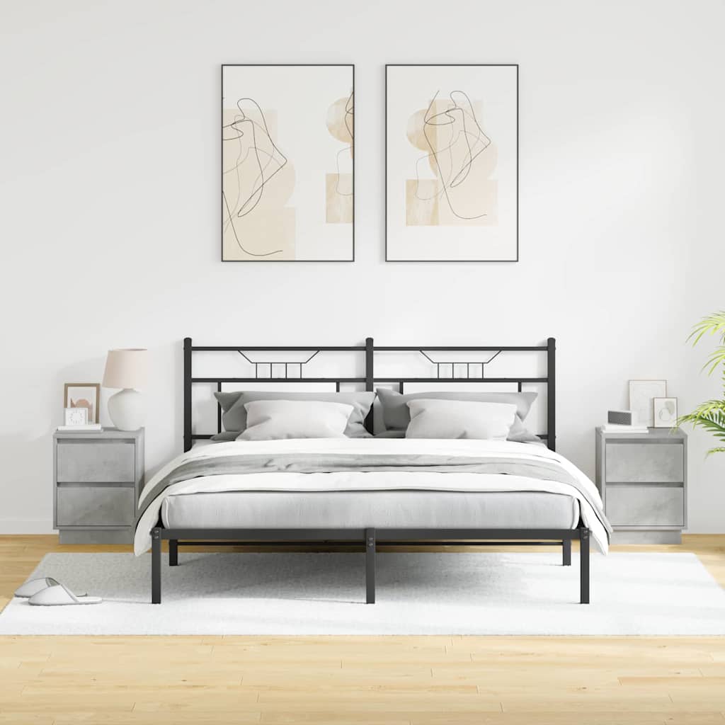 vidaXL Szafka Nocna z szufladą 2 pcs Betonowy szary 39 x 34,5 x 50 cm