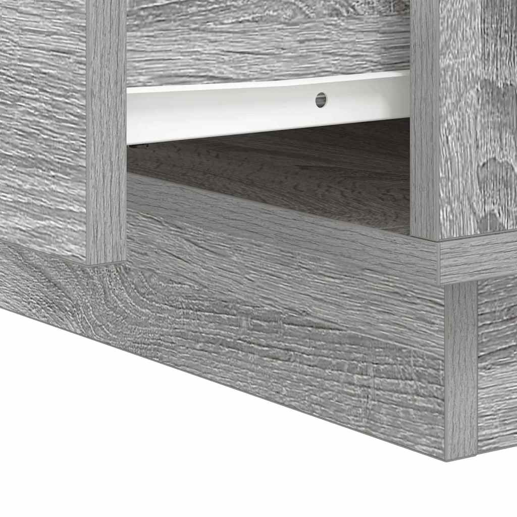 vidaXL Szafka Nocna Szary 39 x 34,5 x 50 cm Materiał drewnopochodny