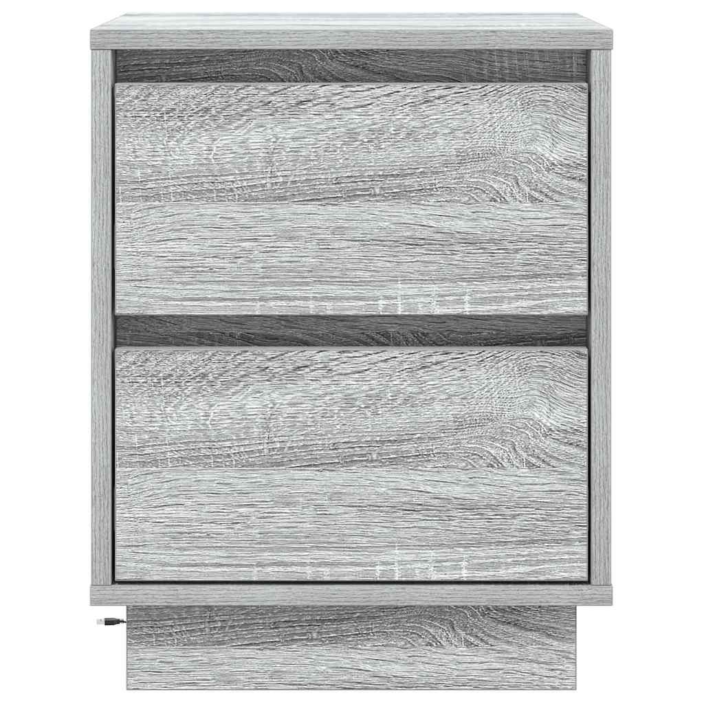 vidaXL Szafka Nocna Szary 39 x 34,5 x 50 cm Materiał drewnopochodny