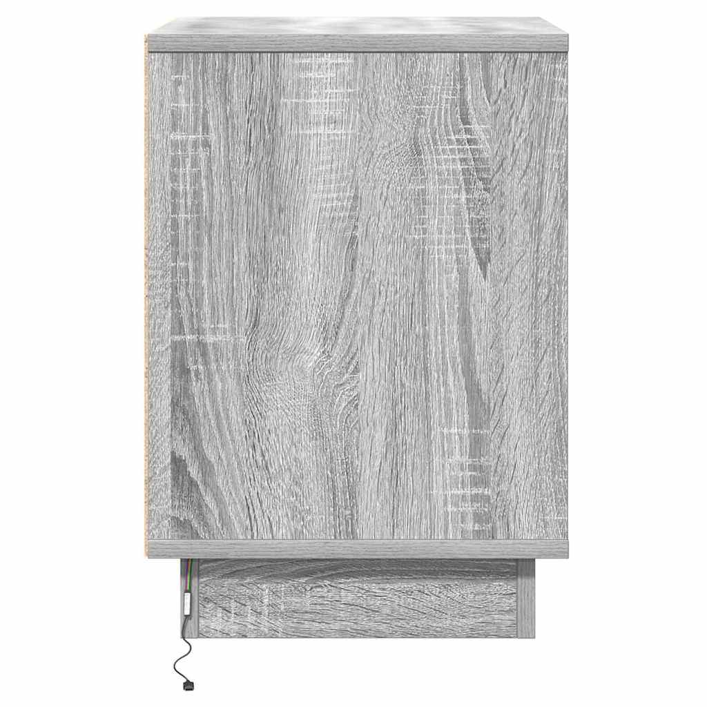 vidaXL Szafka Nocna Szary 39 x 34,5 x 50 cm Materiał drewnopochodny