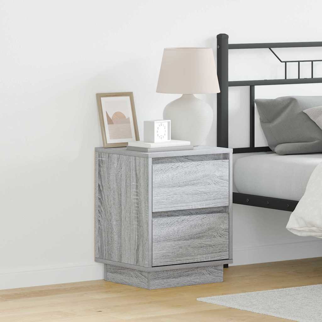 vidaXL Szafka Nocna z szufladą 2 pcs Szary 39 x 34,5 x 50 cm